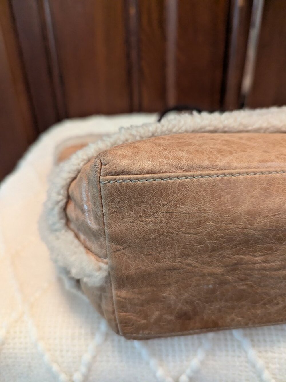 Coach Vintage 2006 Hamptons Shearling Signature Tote F06S-10393 - Picture 8 of 11